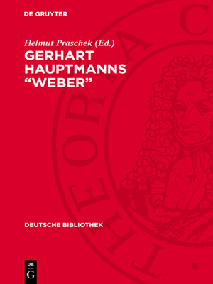 cover image of Gerhart Hauptmanns „Weber"